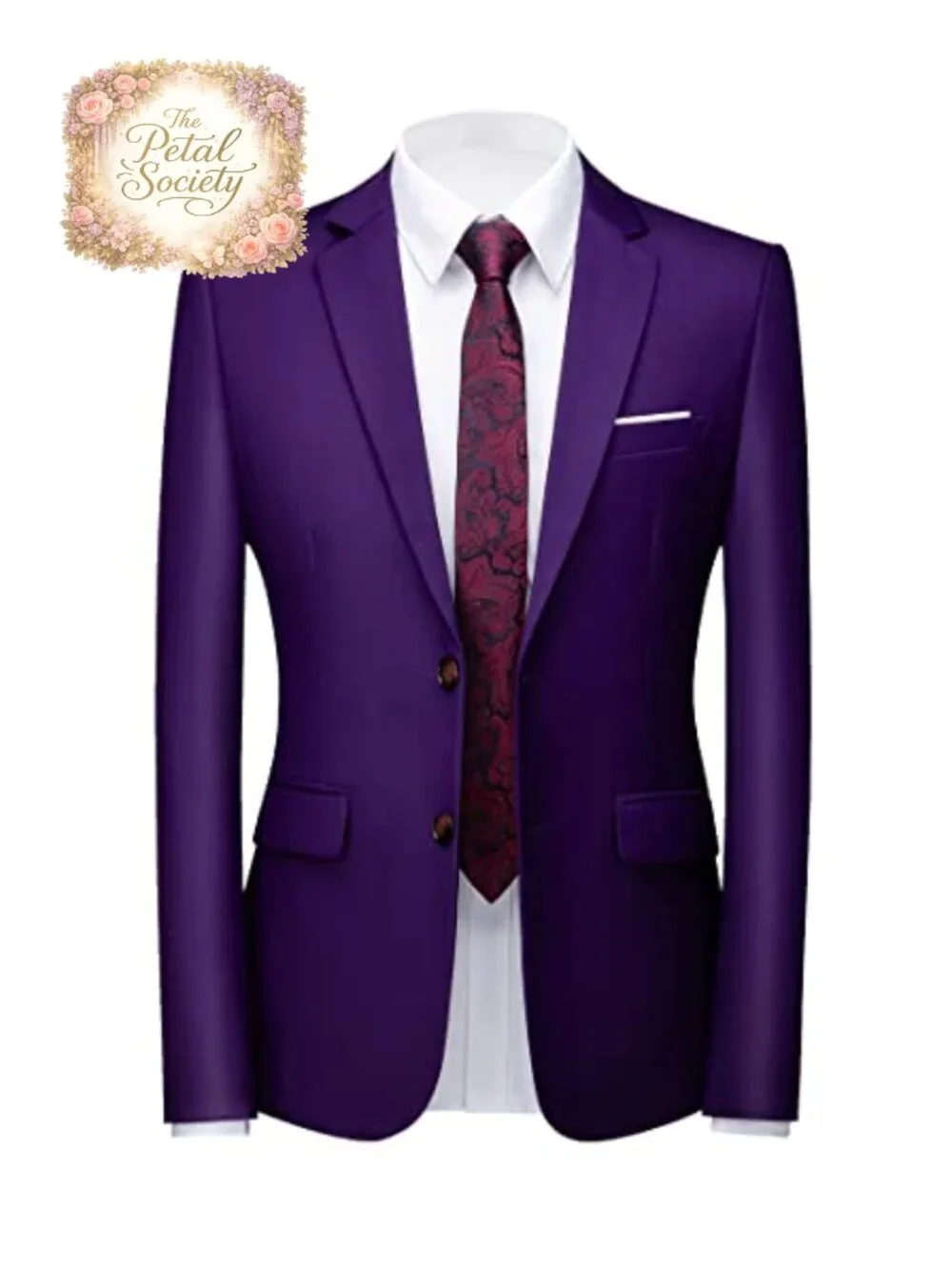 UNINUKOO Men's Slim Fit Two-Button Blazer Suit Jacket